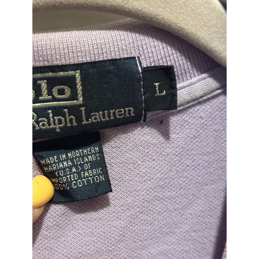 Polo By Ralph Lauren Collared Polo Short Mens Size‎ Large Lavender Pony